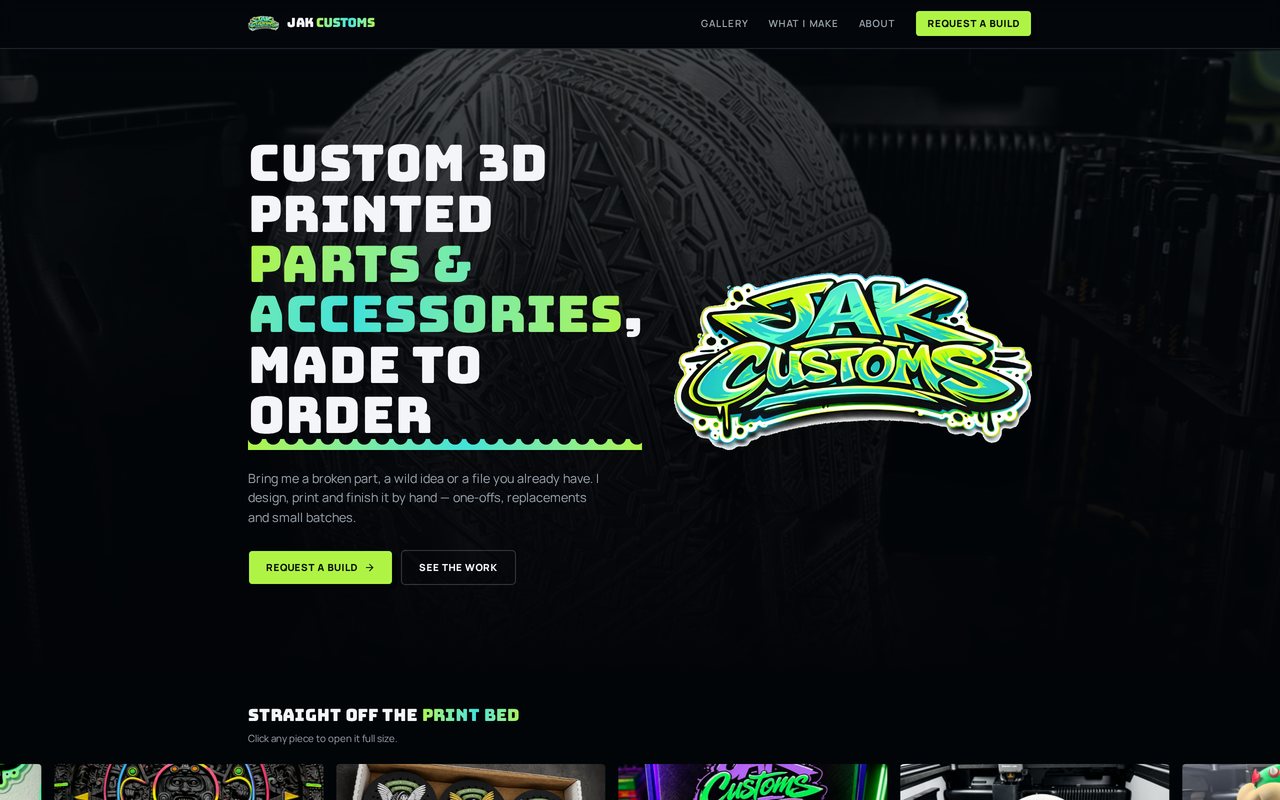 JAK Customs LLC website